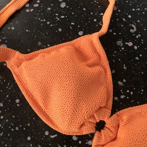 PQ X REVOLVE Ring Tri Bikini Top Papaya Orange Ring - Picture 6 of 9
